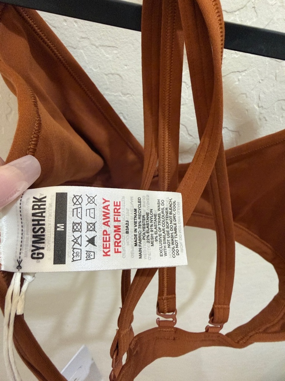 Gymshark Rust Bralette with Strappy Back - Picture 4 of 4